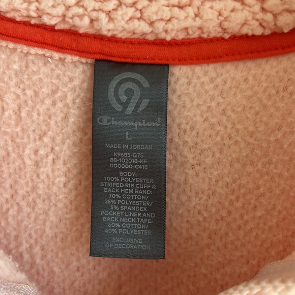 Champion fuzzy pink sweatshirt half zip - Picture 5 of 9